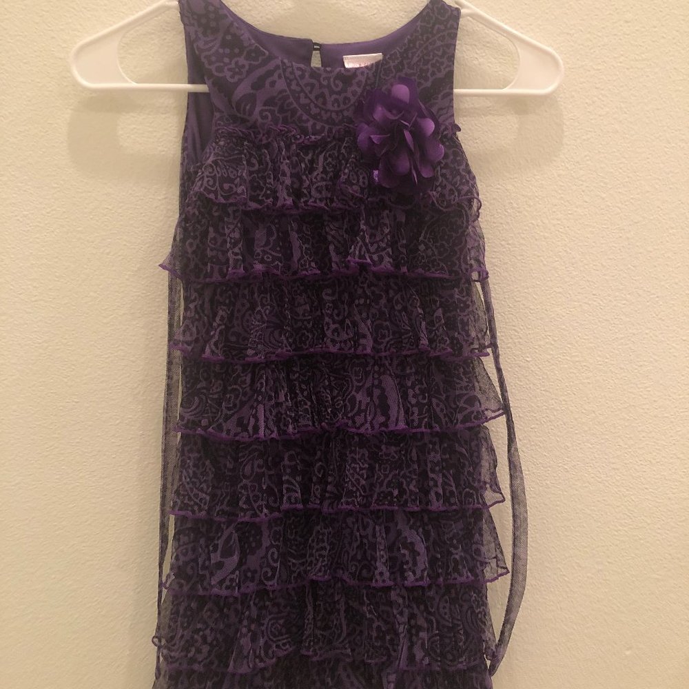 Youngland Purple Frilly Dress Size 6
